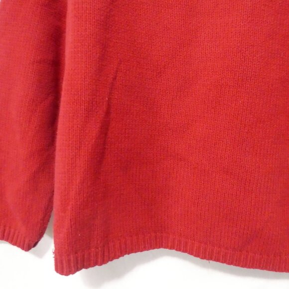 JOHN ASHFORD | small | Striped Red Knit Crewneck Sweater - Picture 14 of 16